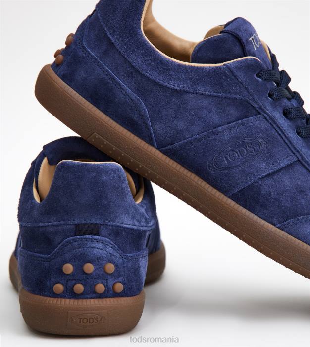 adidasi cu tabs din piele intoarsa bărbați Tod's 080D831 albastru