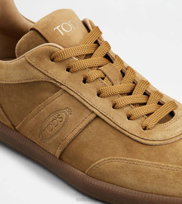 adidasi cu tabs din piele intoarsa bărbați Tod's 080D835 maro