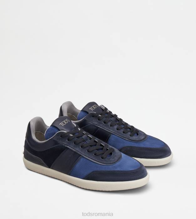 adidasi cu tabs din piele intoarsa bărbați Tod's 080D889 albastru/negru