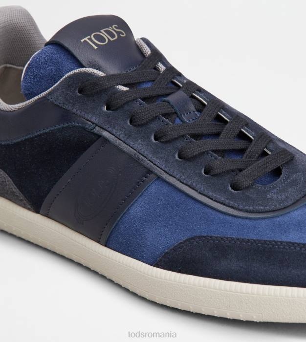 adidasi cu tabs din piele intoarsa bărbați Tod's 080D889 albastru/negru