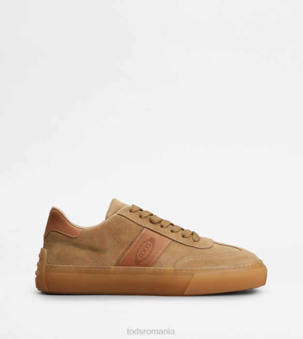 adidasi din piele intoarsa bărbați Tod's 080D857 bej/maro
