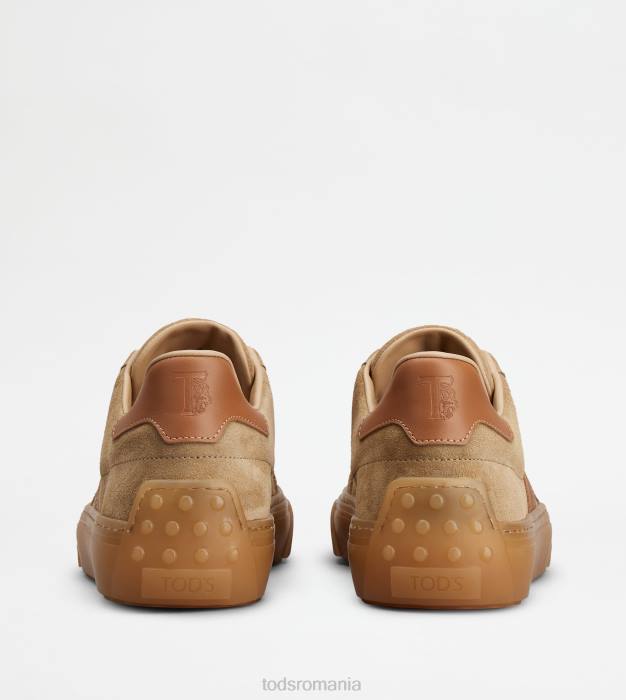 adidasi din piele intoarsa bărbați Tod's 080D857 bej/maro