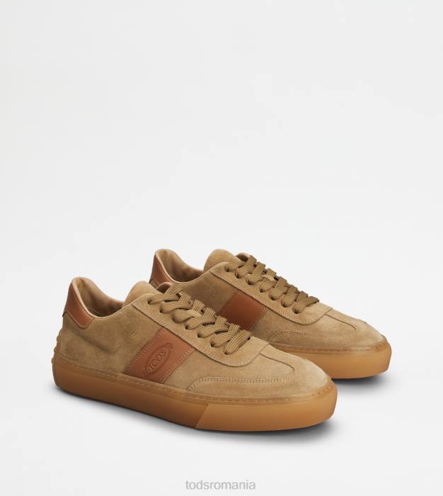 adidasi din piele intoarsa bărbați Tod's 080D857 bej/maro