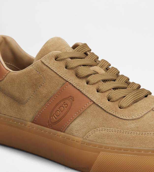 adidasi din piele intoarsa bărbați Tod's 080D857 bej/maro