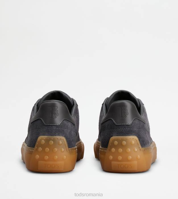 adidasi din piele intoarsa bărbați Tod's 080D858 gri