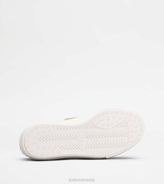 adidasi din stofa si piele intoarsa bărbați Tod's 080D852 bej/alb aproape