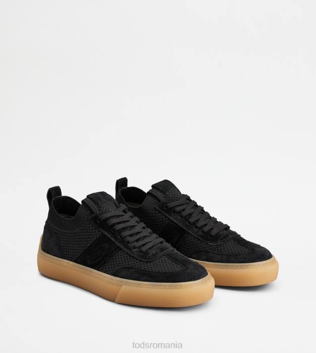adidasi din stofa si piele intoarsa bărbați Tod's 080D862 negru