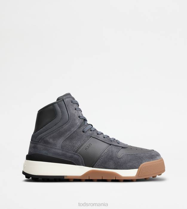 adidasi hi-top din piele intoarsa si piele neteda bărbați Tod's 080D849 gri