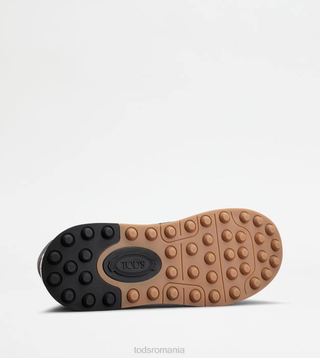 adidasi hi-top din piele intoarsa si piele neteda bărbați Tod's 080D849 gri