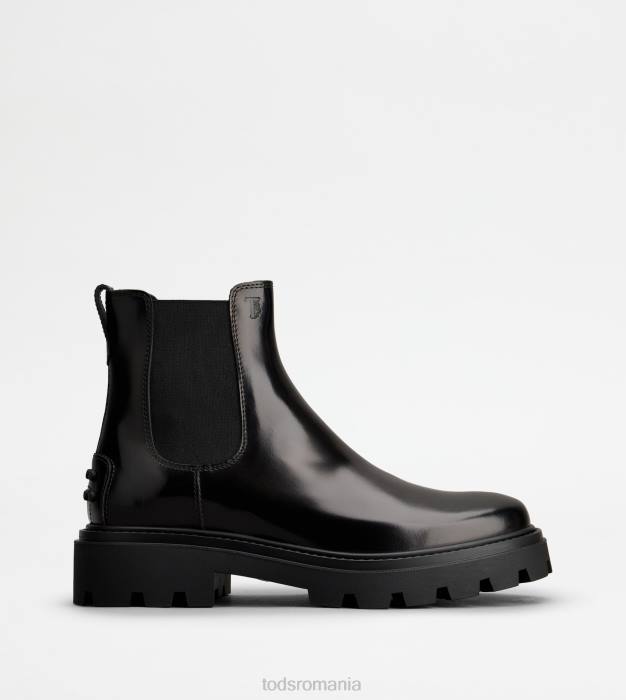 botine din piele bărbați Tod's 080D804 negru