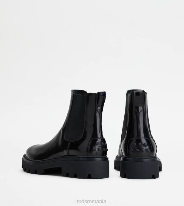 botine din piele bărbați Tod's 080D804 negru