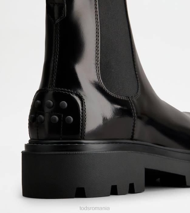 botine din piele bărbați Tod's 080D804 negru
