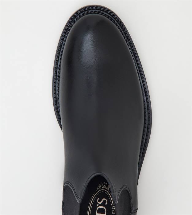 botine din piele bărbați Tod's 080D810 negru