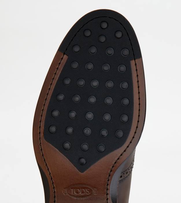 botine din piele bărbați Tod's 080D811 maro