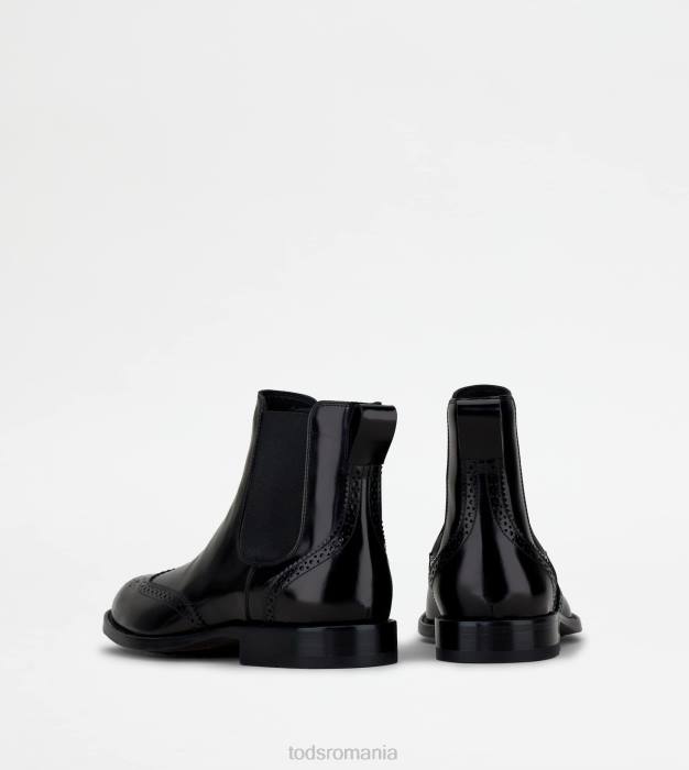 botine din piele bărbați Tod's 080D812 negru