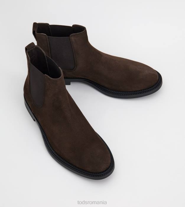 botine din piele intoarsa bărbați Tod's 080D808 maro