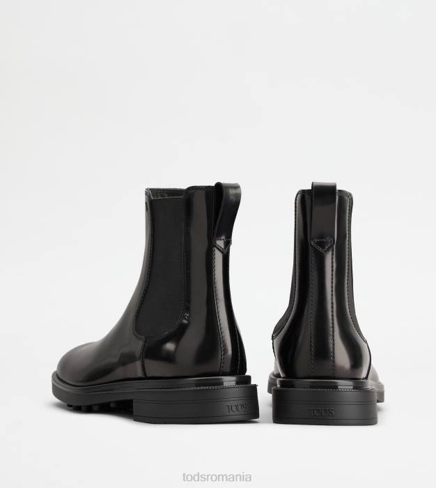 cizme chelsea din piele bărbați Tod's 080D805 negru