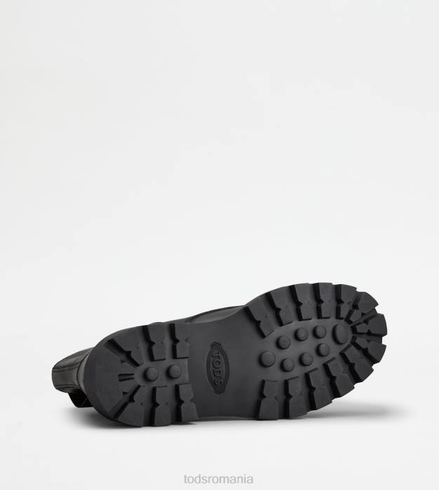 cizme de luptă din piele bărbați Tod's 080D813 negru