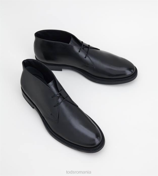 cizme desert din piele bărbați Tod's 080D790 negru