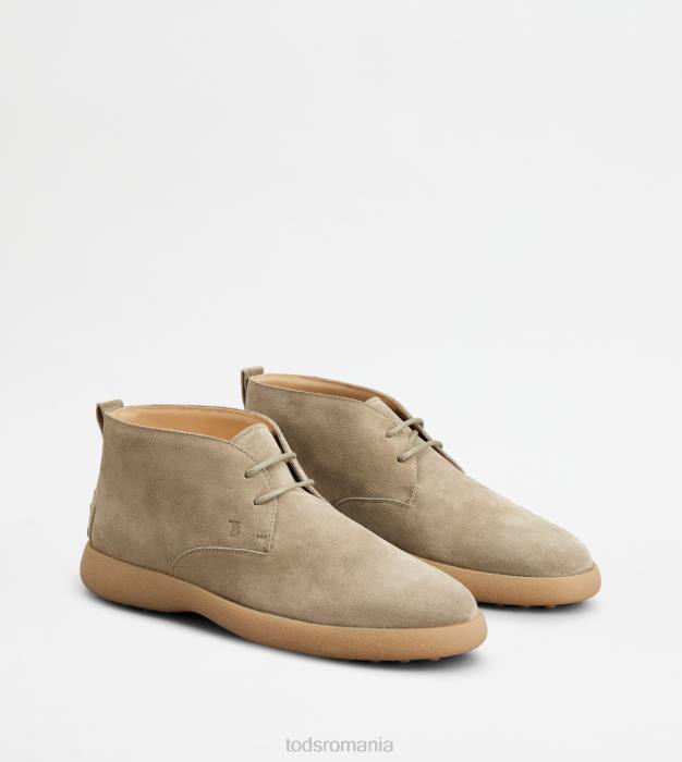 cizme desert din piele intoarsa bărbați Tod's 080D781 bej