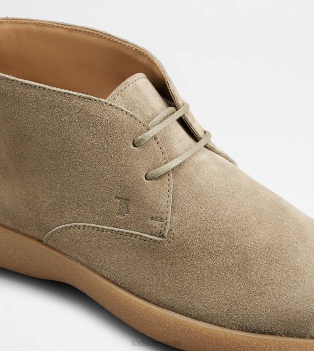 cizme desert din piele intoarsa bărbați Tod's 080D781 bej