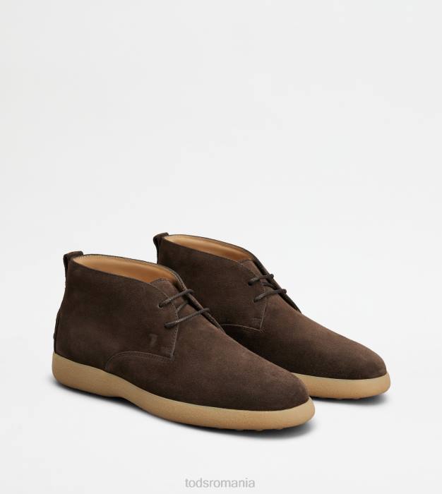 cizme desert din piele intoarsa bărbați Tod's 080D783 maro