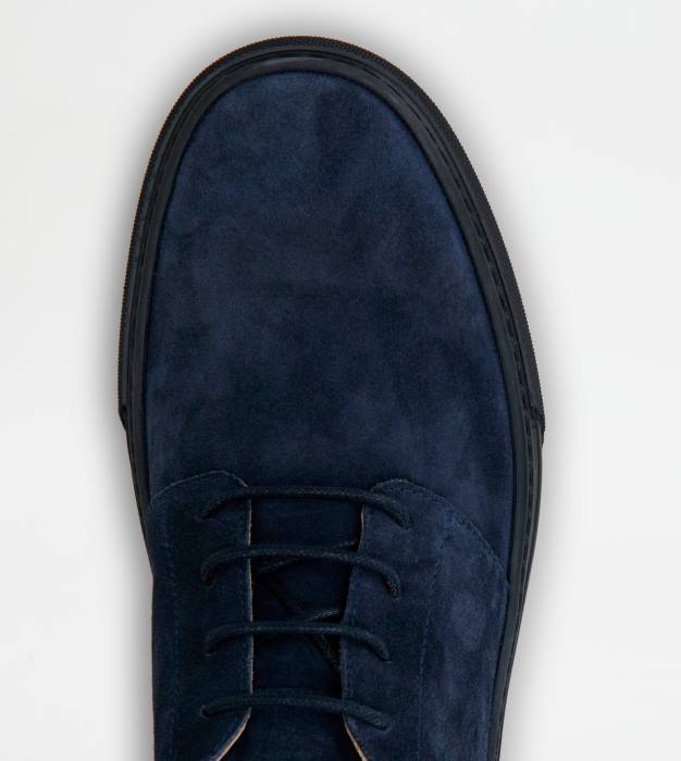 cizme desert din piele intoarsa bărbați Tod's 080D787 albastru