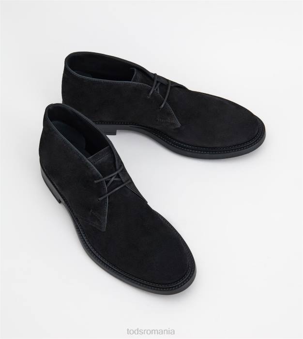 cizme desert din piele intoarsa bărbați Tod's 080D789 negru