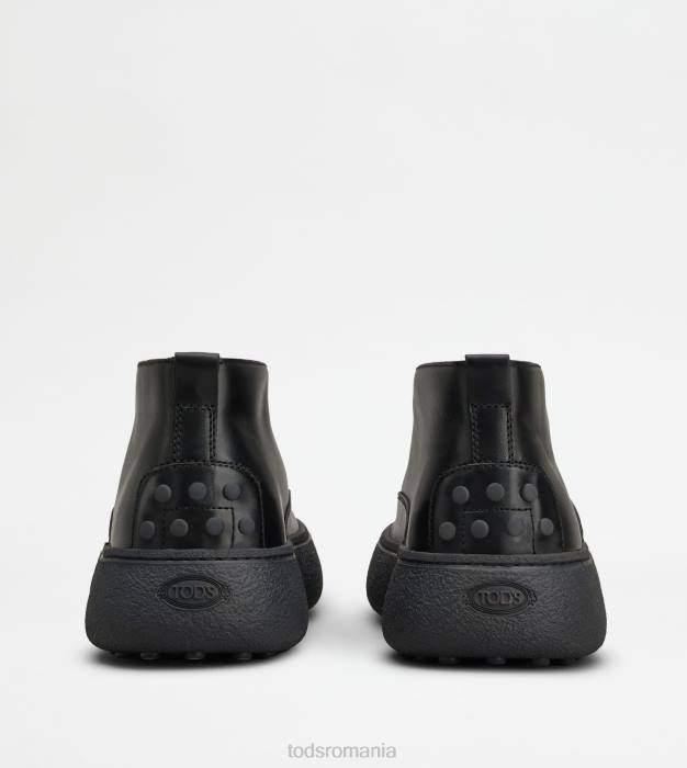w. g. cizme desert din piele bărbați Tod's 080D782 negru
