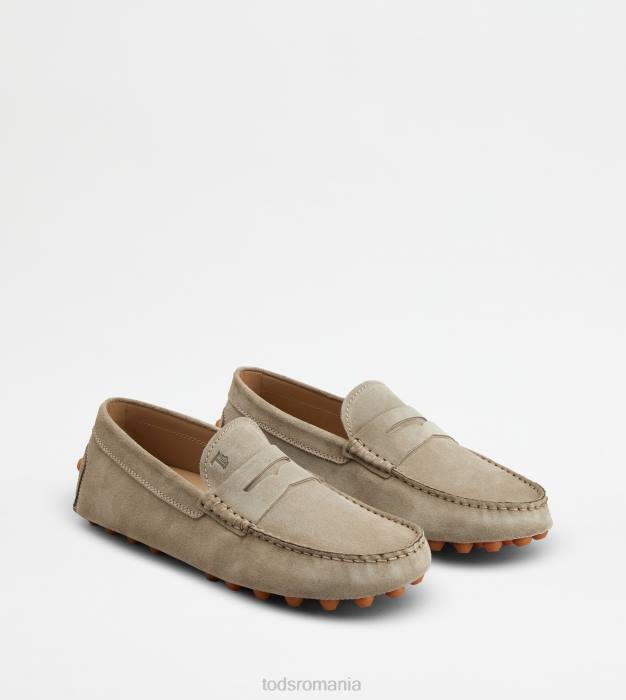 bubble gommino din piele intoarsa bărbați Tod's 080D710 bej/portocaliu