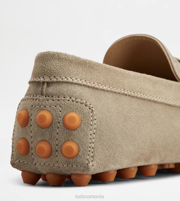 bubble gommino din piele intoarsa bărbați Tod's 080D710 bej/portocaliu