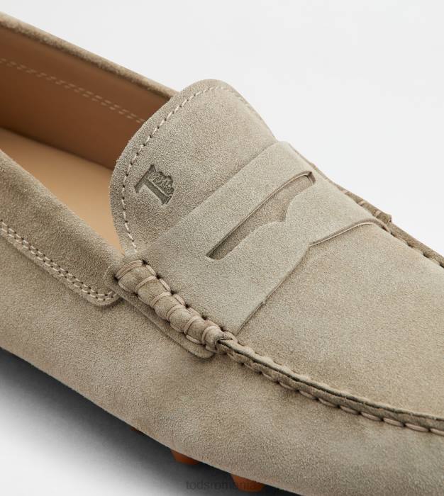 bubble gommino din piele intoarsa bărbați Tod's 080D710 bej/portocaliu