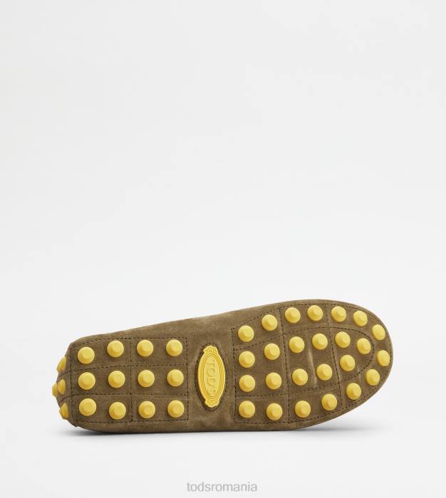bubble gommino din piele intoarsa bărbați Tod's 080D711 verde galben