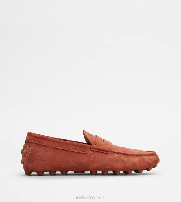 bubble gommino din piele intoarsa bărbați Tod's 080D712 rosu maro