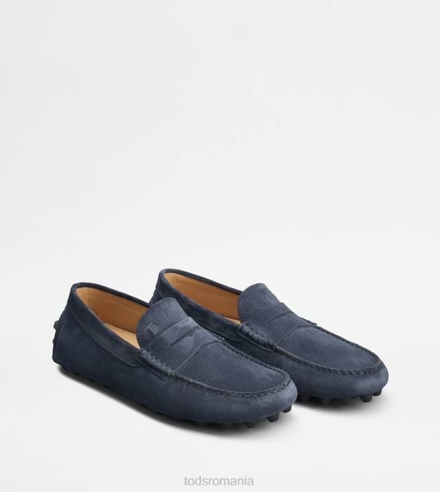 bubble gommino din piele intoarsa bărbați Tod's 080D715 albastru gri