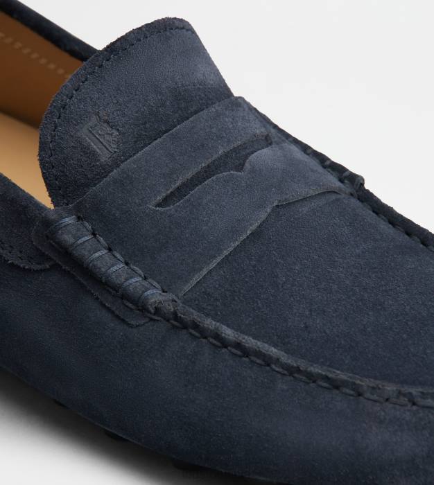 bubble gommino din piele intoarsa bărbați Tod's 080D715 albastru gri