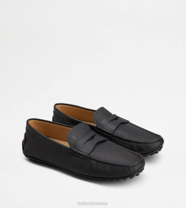 pantofi de conducere city gommino din piele bărbați Tod's 080D695 negru