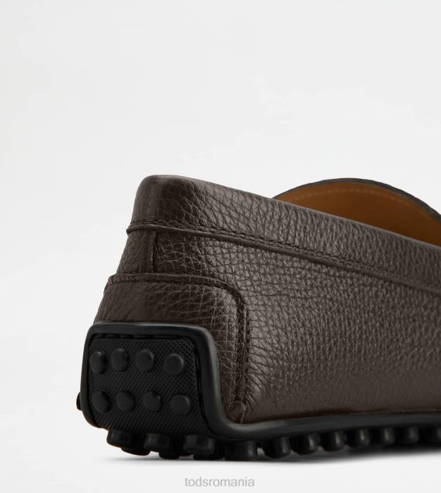 pantofi de conducere city gommino din piele bărbați Tod's 080D696 maro