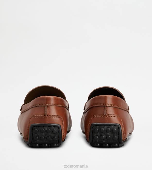 pantofi de conducere city gommino din piele bărbați Tod's 080D751 maro