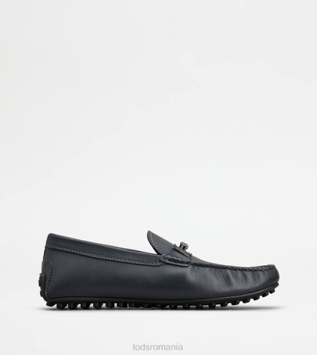 pantofi de conducere city gommino din piele bărbați Tod's 080D752 albastru