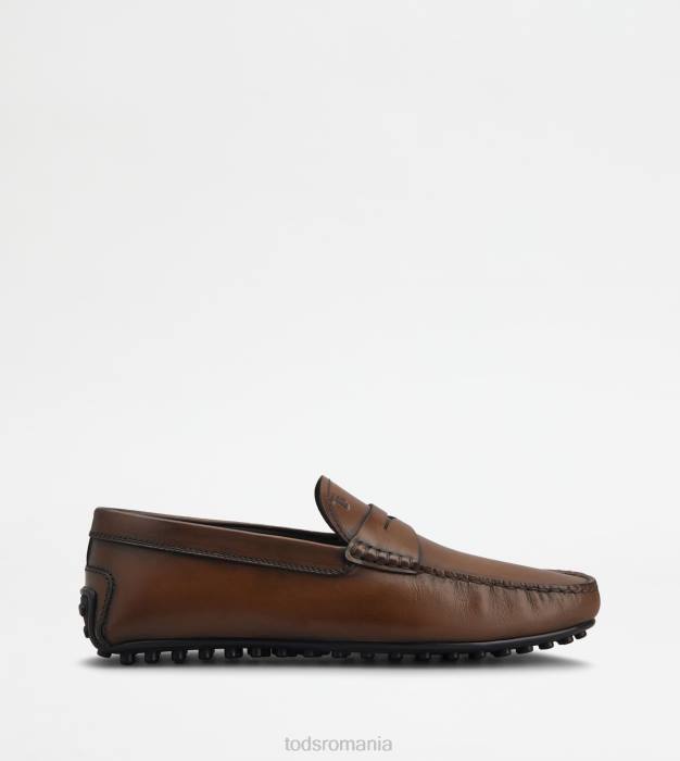 pantofi de conducere city gommino din piele bărbați Tod's 080D754 maro