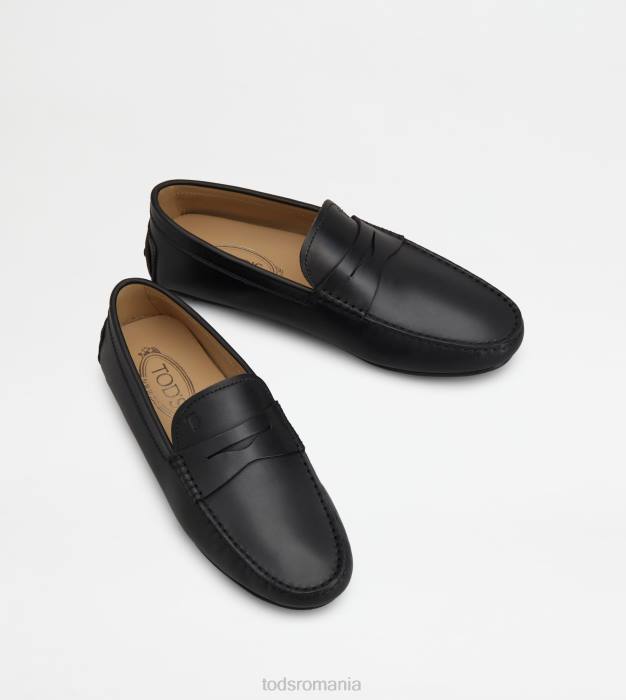 pantofi de conducere city gommino din piele bărbați Tod's 080D757 negru