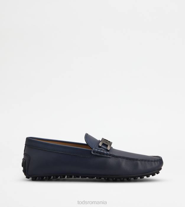 pantofi de conducere city gommino din piele bărbați Tod's 080D766 albastru