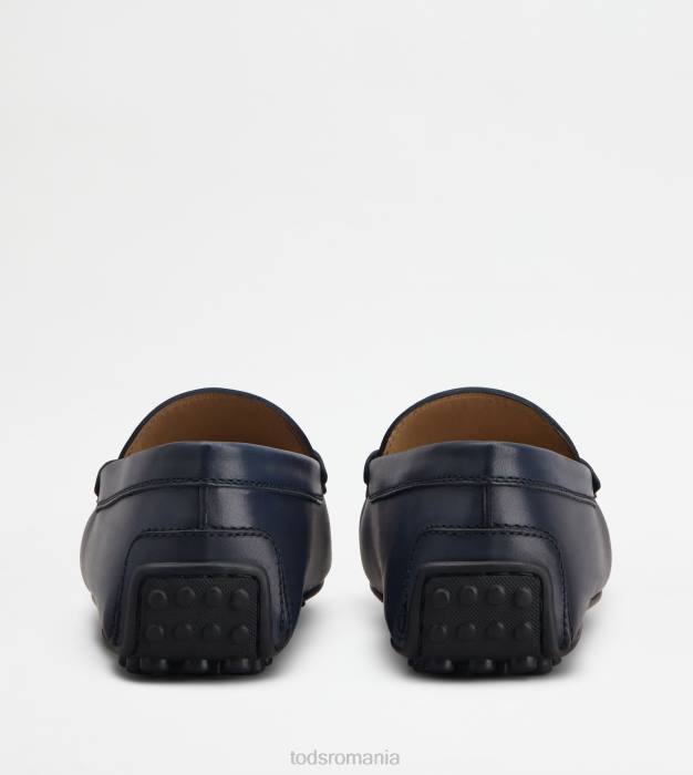 pantofi de conducere city gommino din piele bărbați Tod's 080D766 albastru