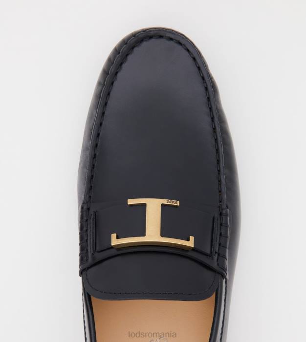 pantofi de conducere city gommino din piele bărbați Tod's 080D767 negru