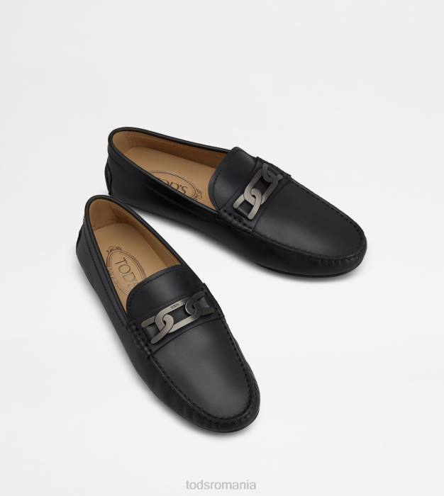 pantofi de conducere city gommino din piele bărbați Tod's 080D768 negru