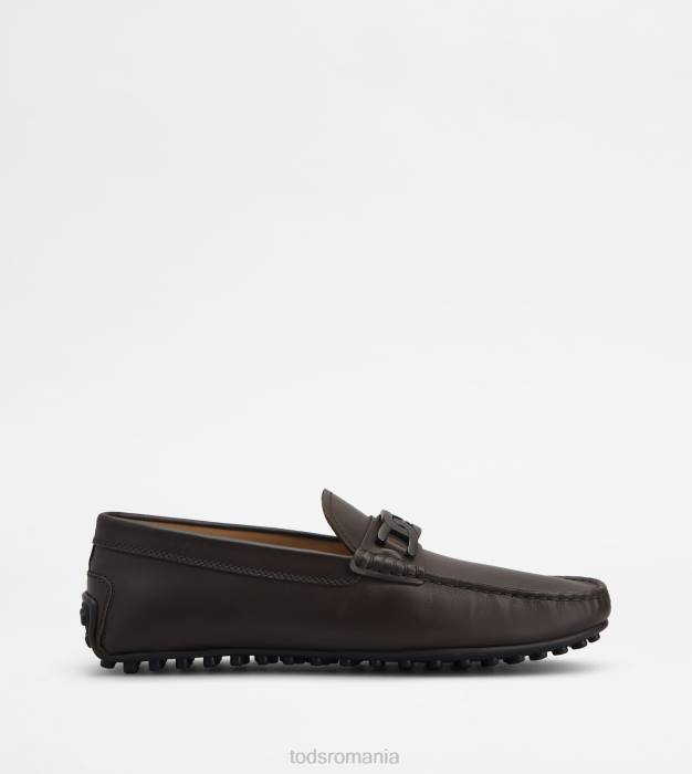 pantofi de conducere city gommino din piele bărbați Tod's 080D769 maro