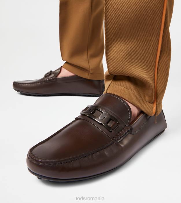 pantofi de conducere city gommino din piele bărbați Tod's 080D769 maro
