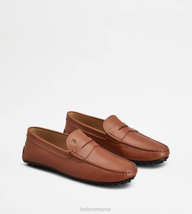 pantofi de conducere city gommino din piele bărbați Tod's 080D770 maro