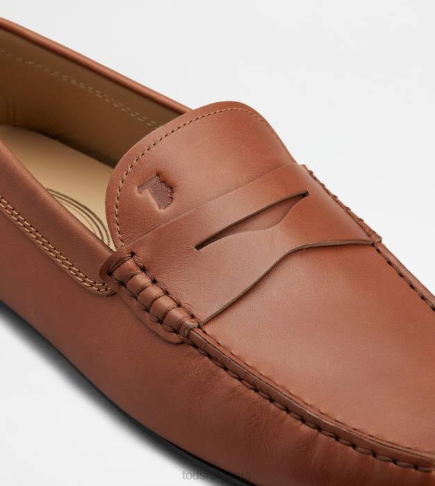 pantofi de conducere city gommino din piele bărbați Tod's 080D770 maro